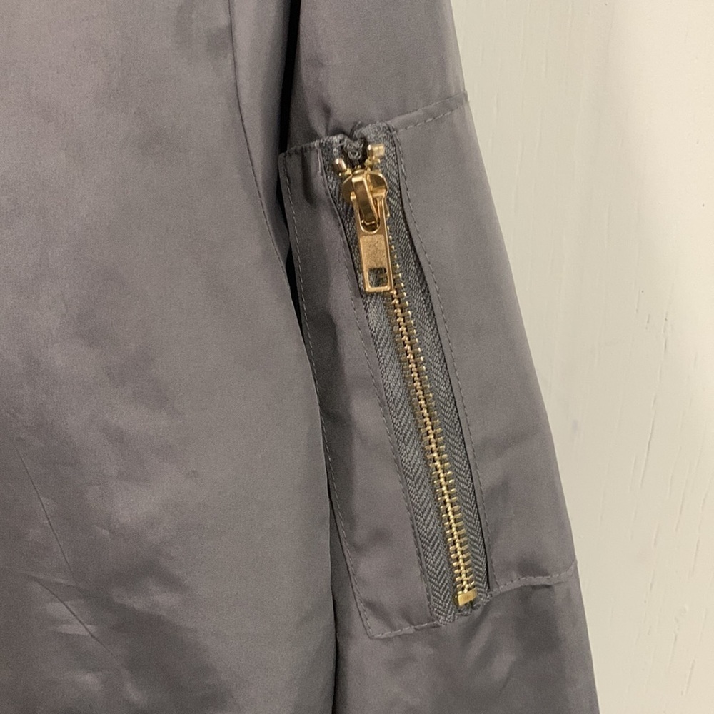 INSO collection bomber jacket in gray, nylon material Size *XL see measurements - Picture 2 of 8